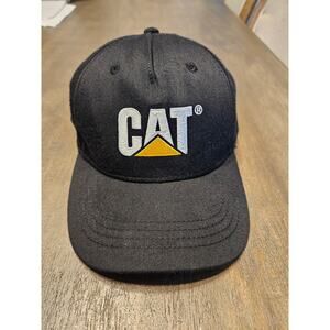 CAT Caterpillar Equipment Hat Adjustable Black w/ Embroidered Logo